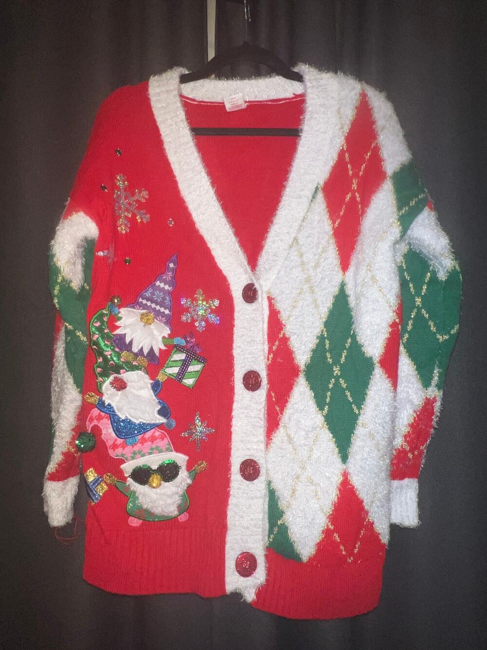 Ugly Christmas Sweater Xmas Cardigan Size Small